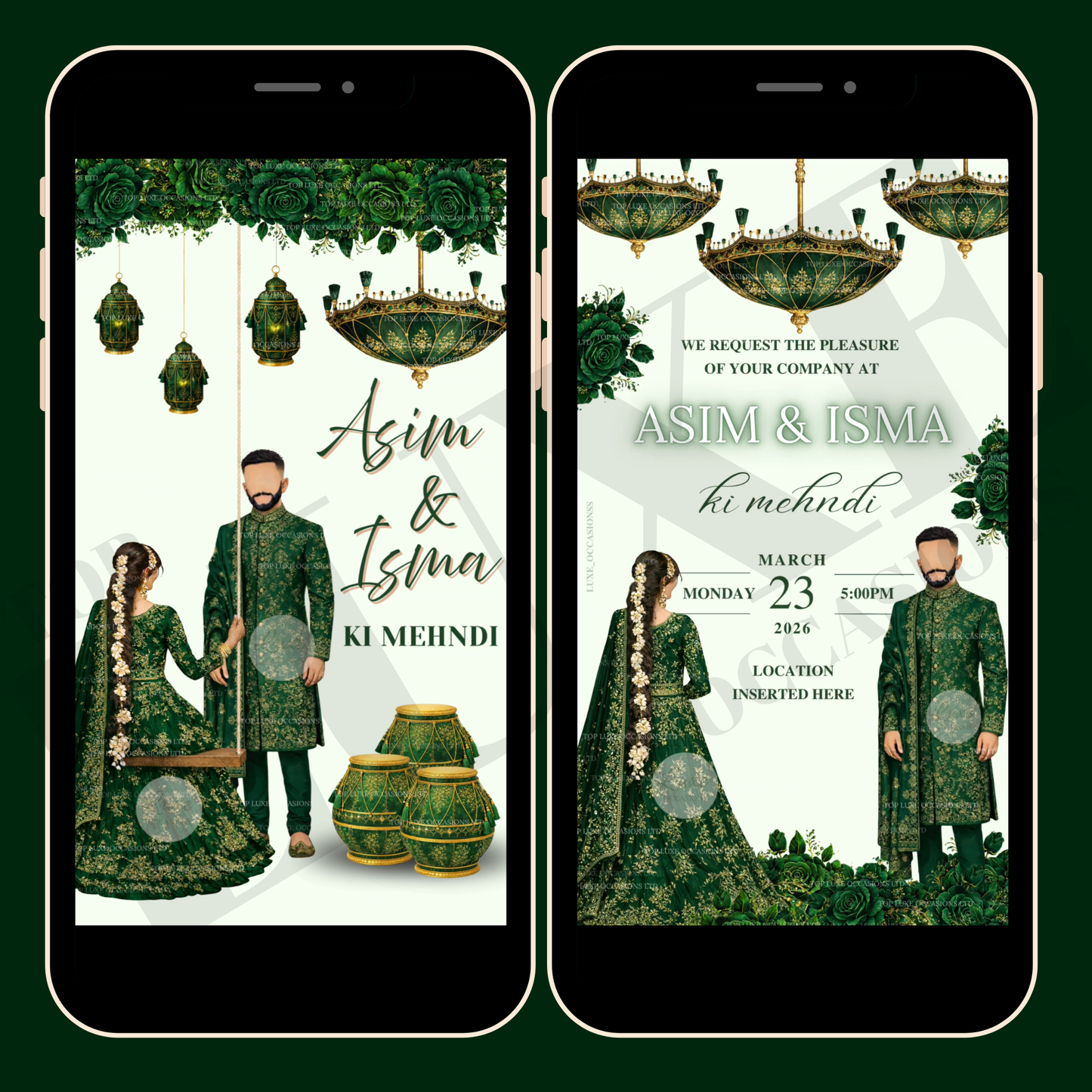 Forest Edit Joint Mehndi Dholki Video Invite