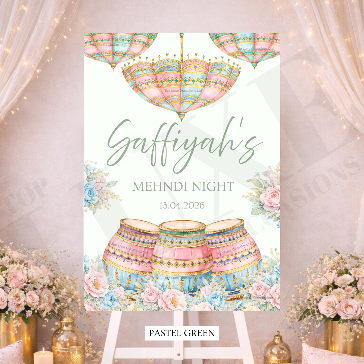 The Pastel Edit Mehndi Dholki Welcome Sign
