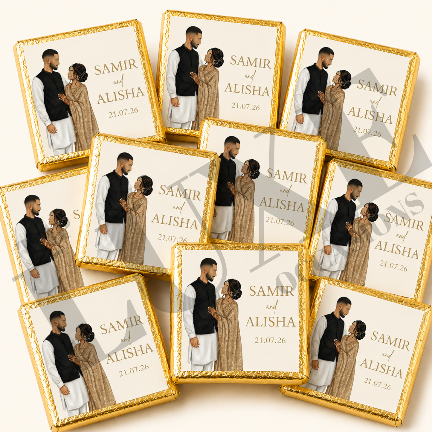 Nikkah | Baraat | Walima Chocolate Squares