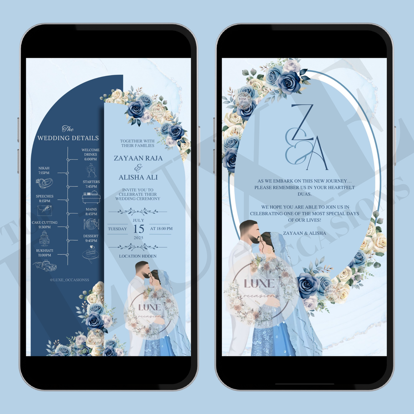 Blue Nikkah | Baraat | Walima Video Invite