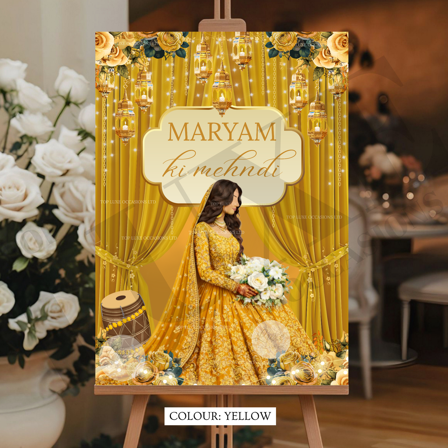 Girls Vibrant Mehndi Dholki Sign [7 Colours]