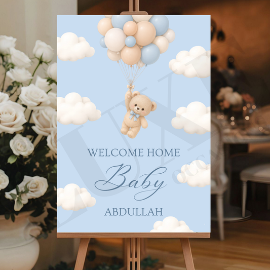 Welcome Home Baby Boy Sign