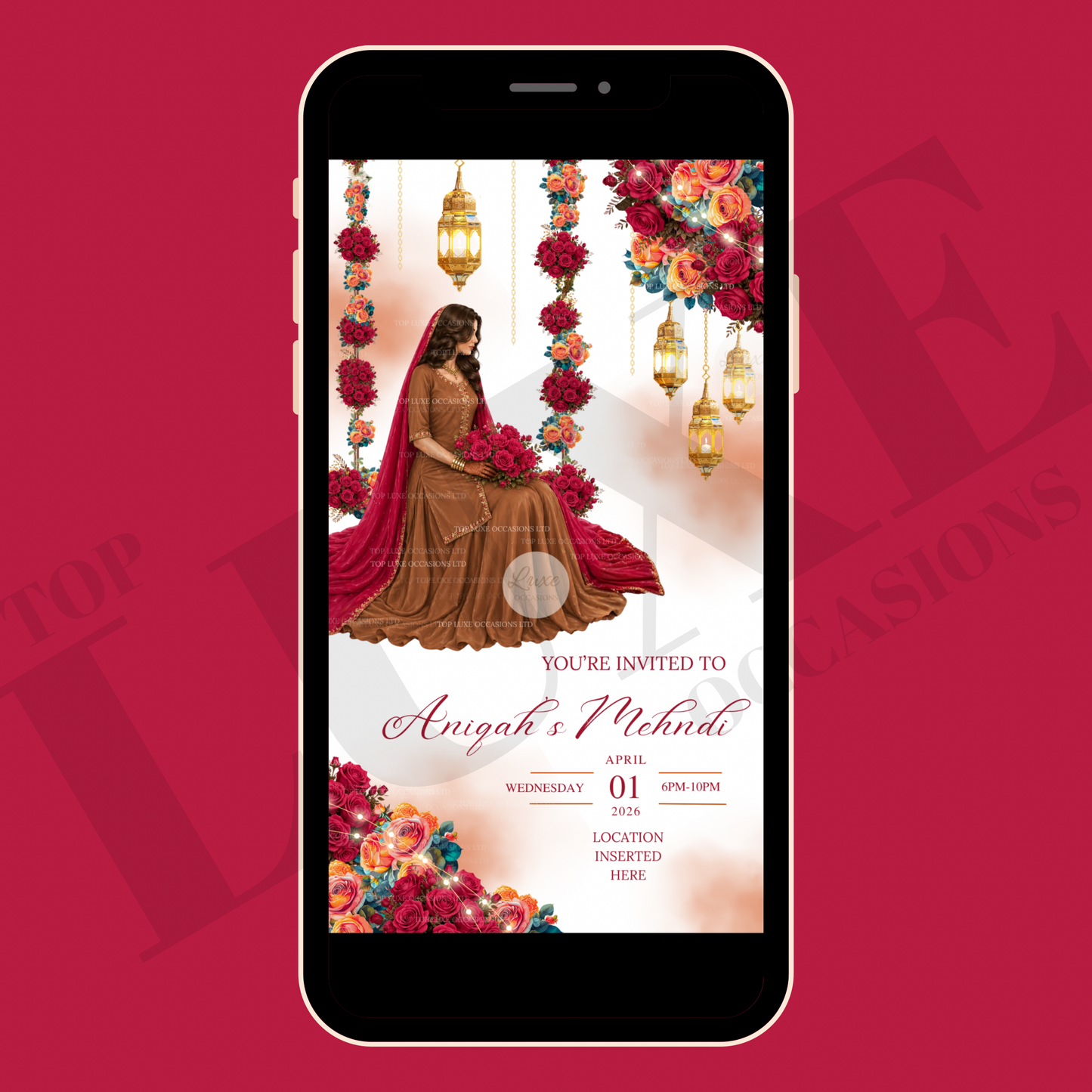 1 Page Mehndi | Dholki Invite