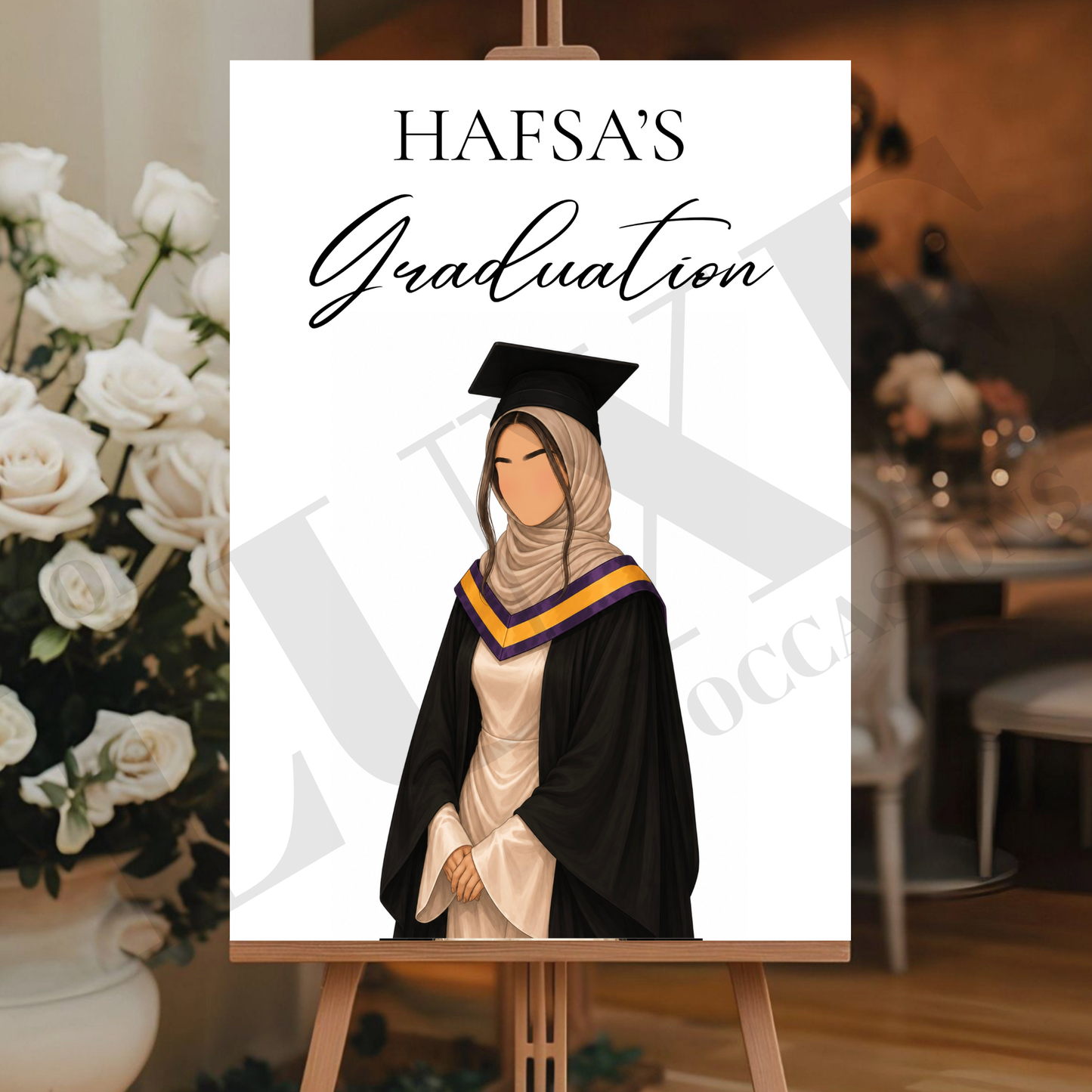 Custom Portrait Graduation Party Board & Portrait Copy