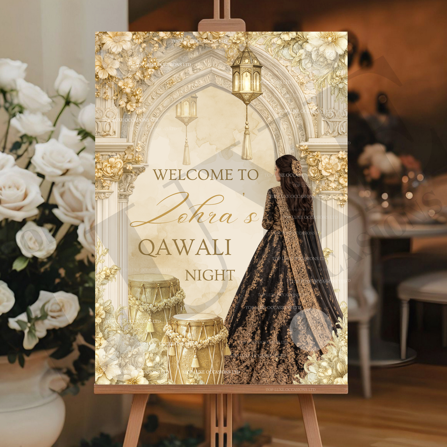 Girls Qawali Night Welcome Sign