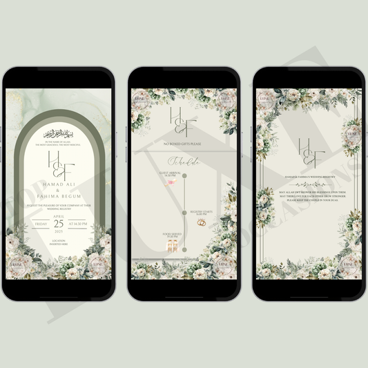 Green Nikkah | Baraat | Walima Video Invite