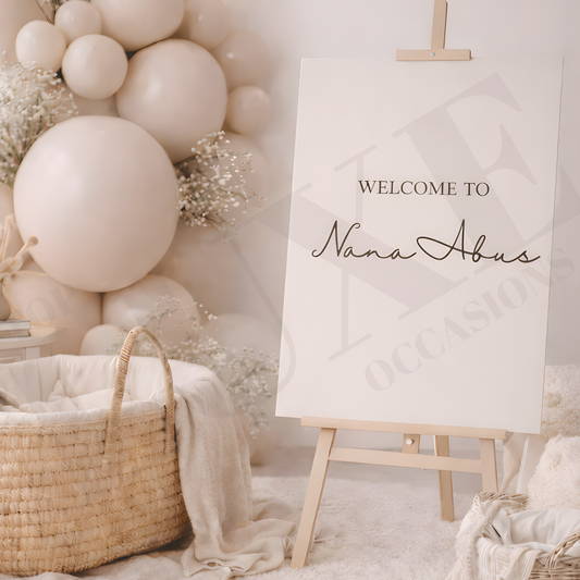 Fully Customisable Baby Welcome Home Board [Any Colour Available]