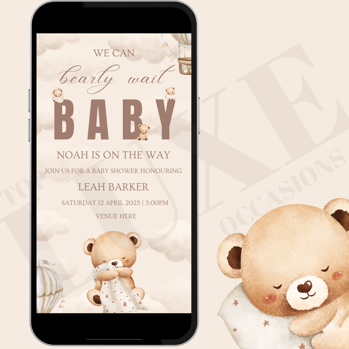 Bearly Wait Baby Shower Invite