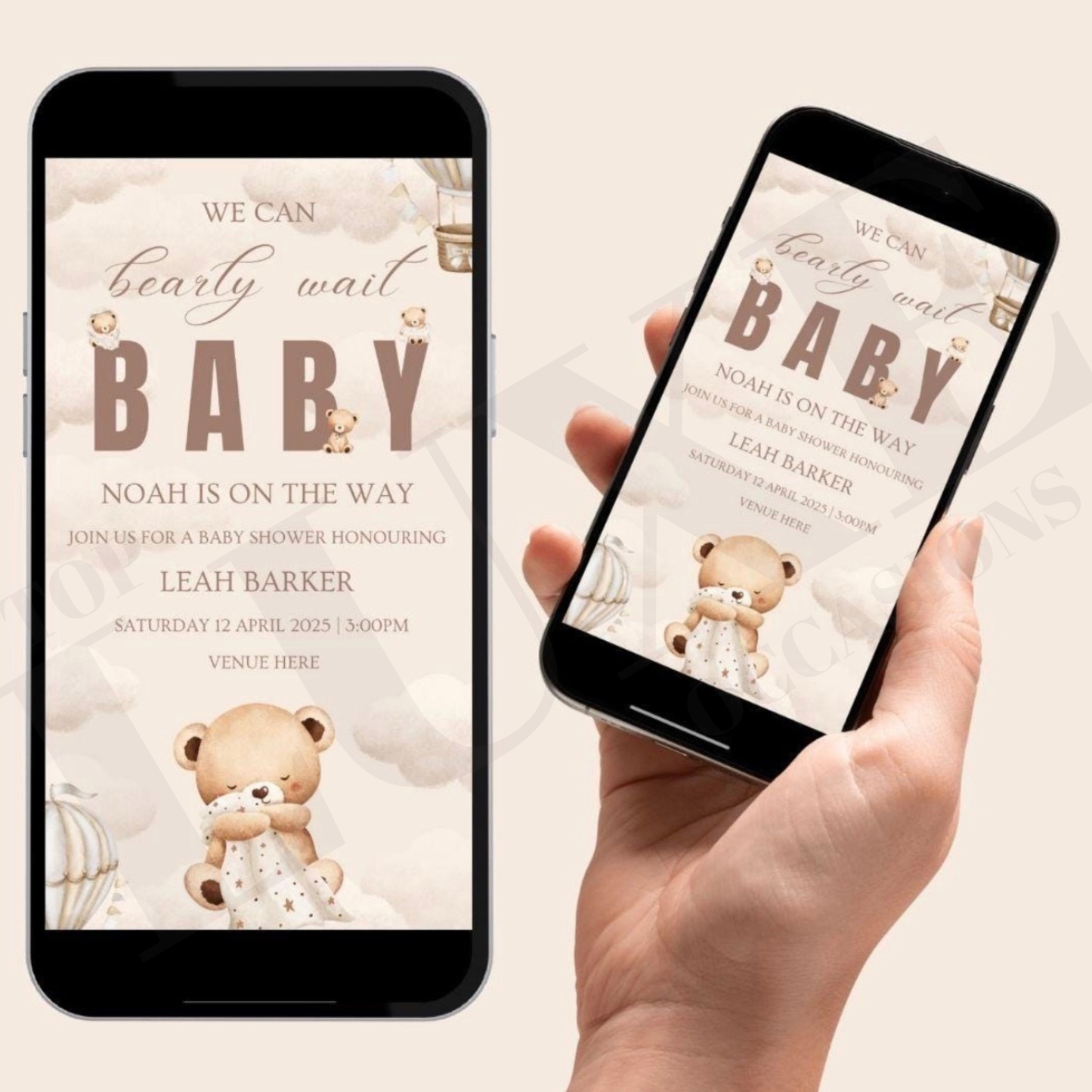 Bearly Wait Baby Shower Invite