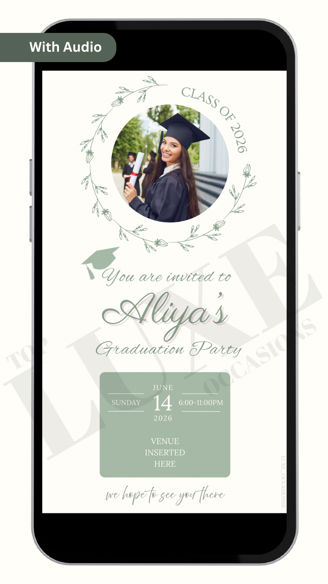 Sentimental Graduation Invite [4 Colours]