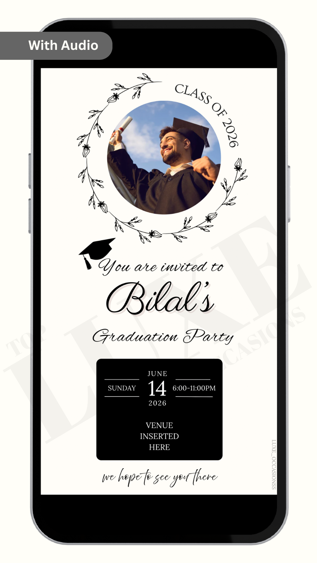 Sentimental Graduation Invite [4 Colours]