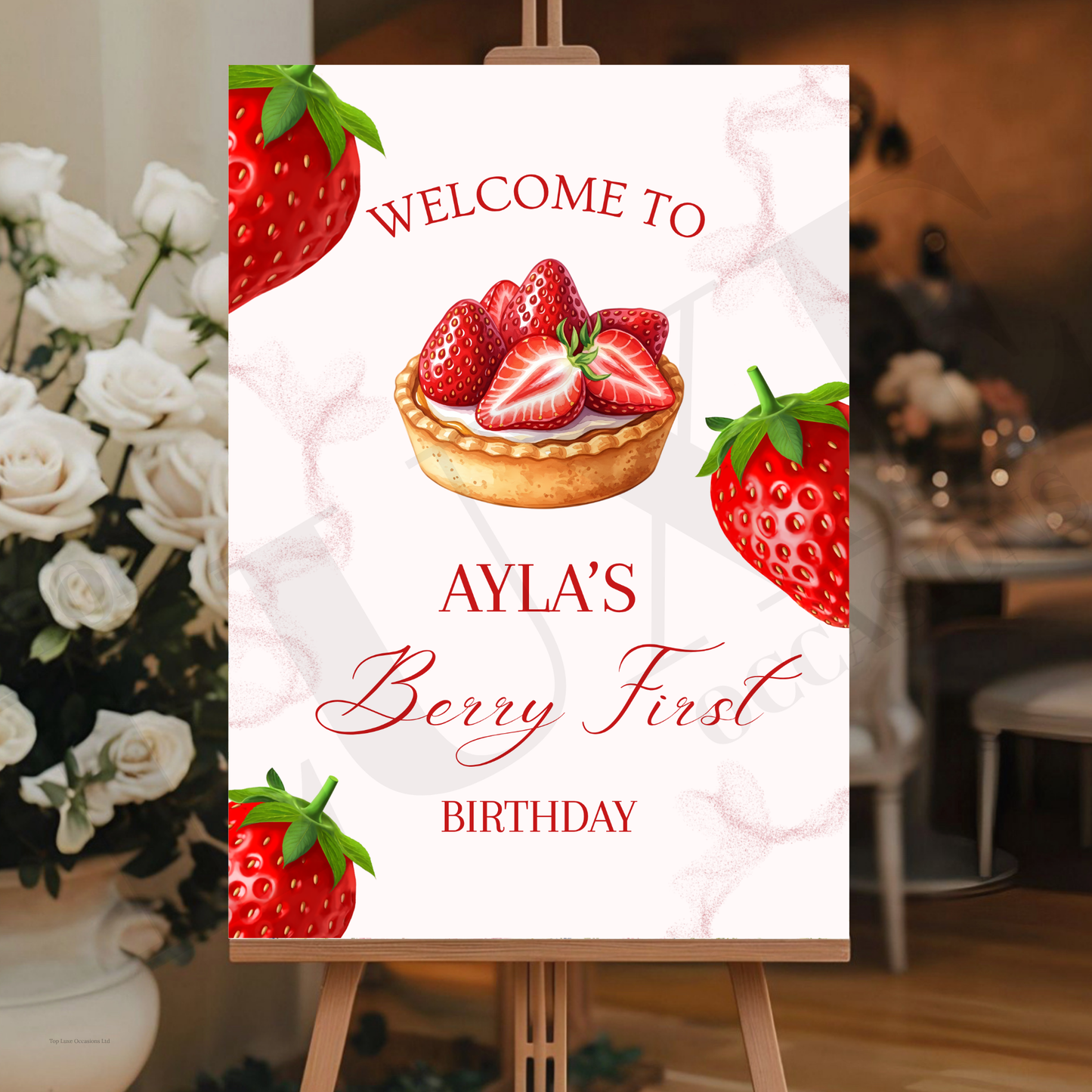 Berry First Birthday Board