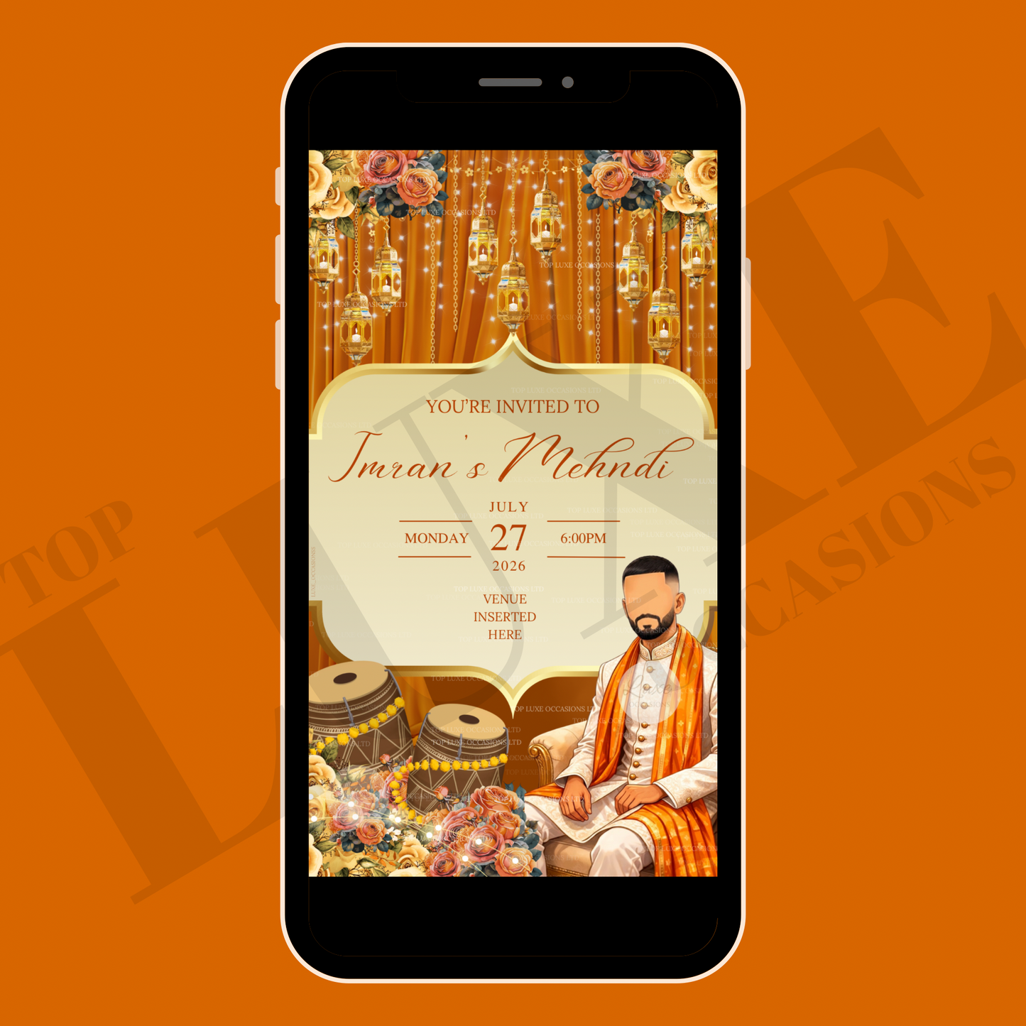 1 Page Mehndi | Dholki Invite