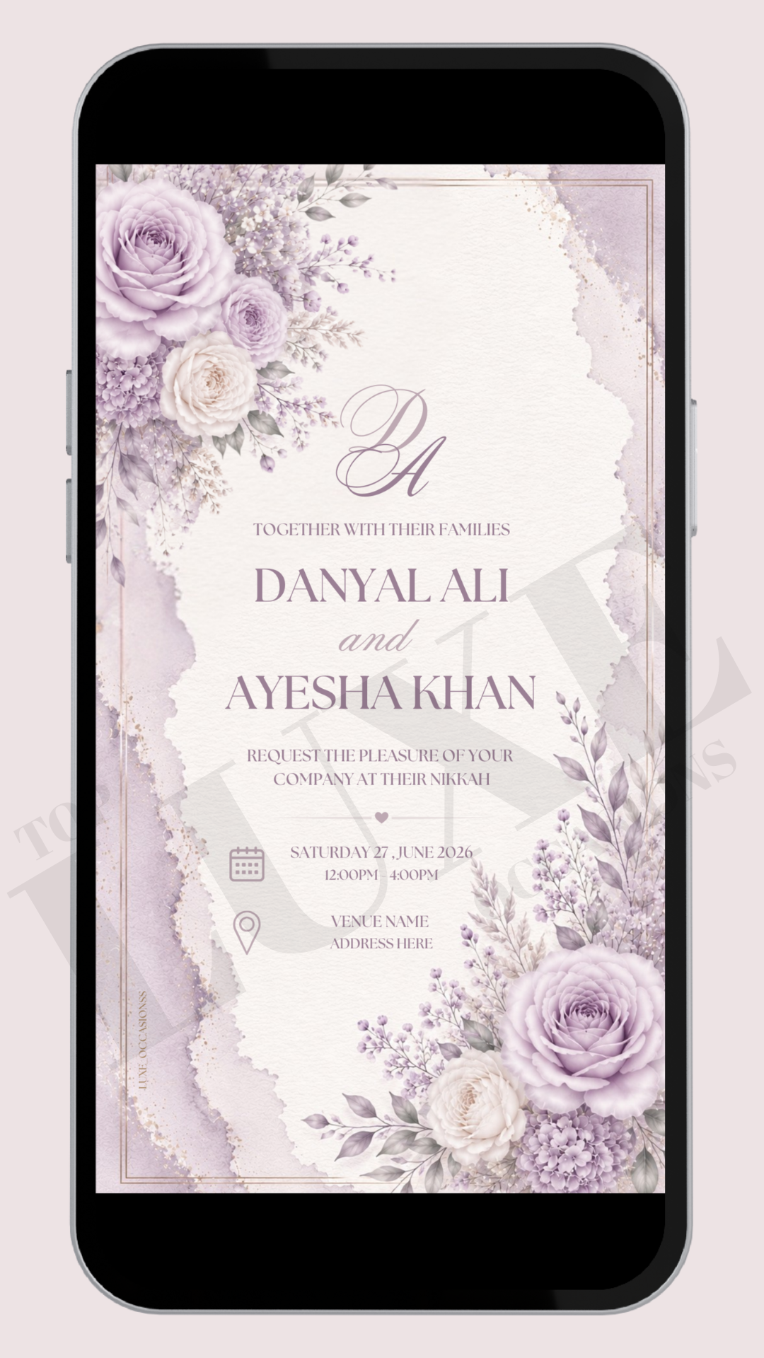 1 Page Nikkah | Baraat | Walima Invite