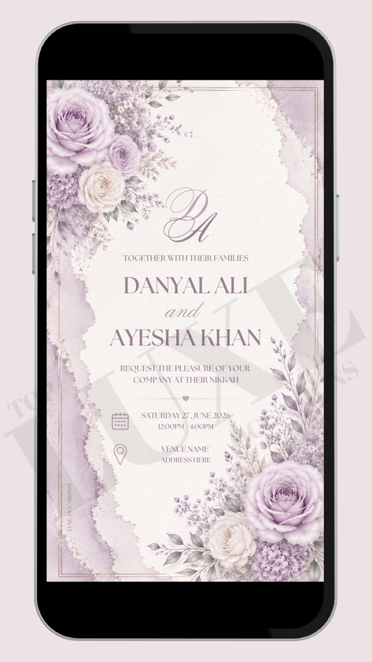 1 Page Nikkah | Baraat | Walima Invite