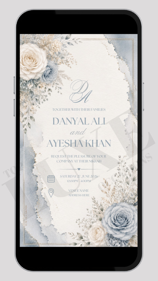 1 Page Nikkah | Baraat | Walima Invite